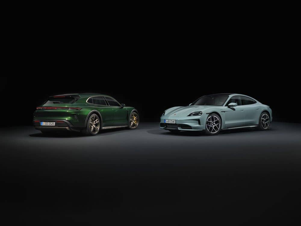 2025 Porsche Taycan x2 Cross Turismo and sedan