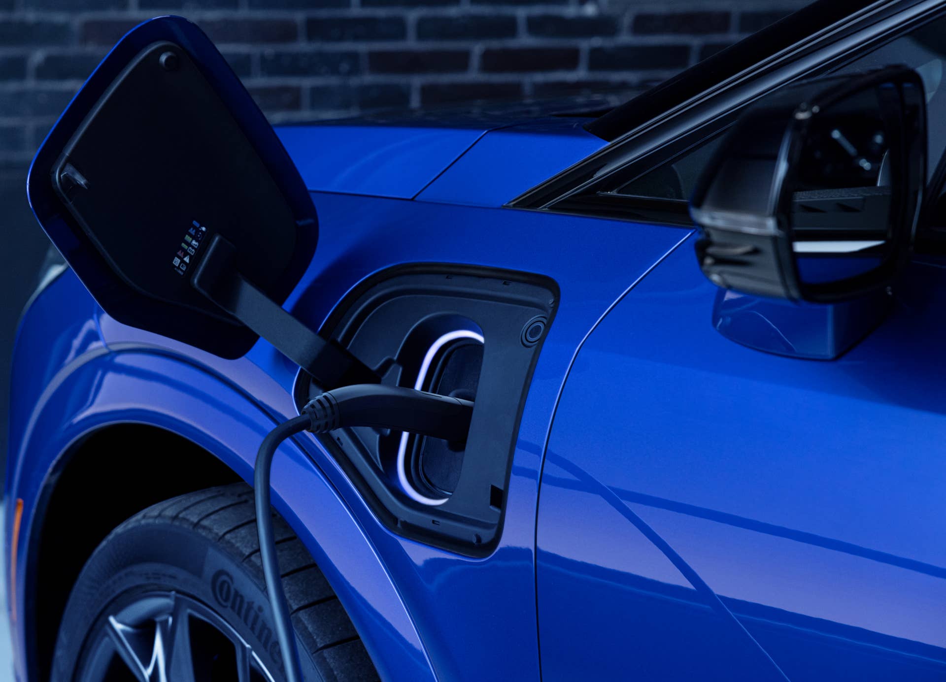The built-in NACS port on the 2026 Cadillac OPTIQ-V