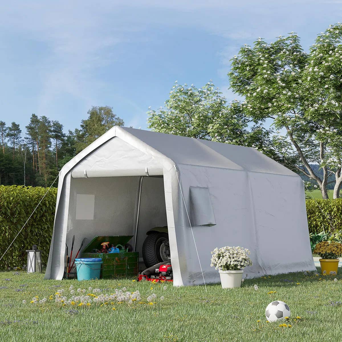 Erommy 8-Foot by 14-Foot Heavy-Duty Carport