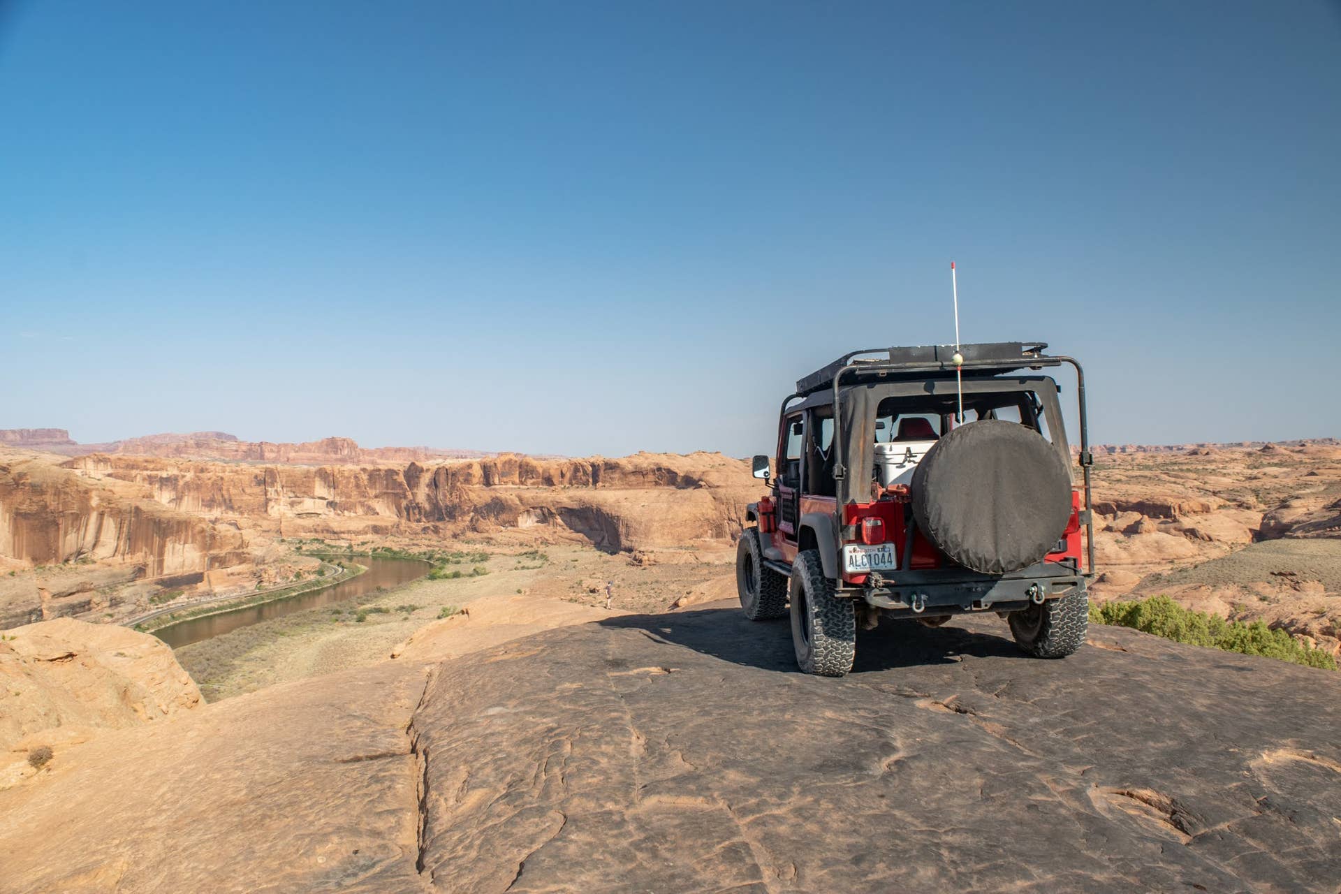 A 2006 Jeep Wrangler Unlimited with a soft top