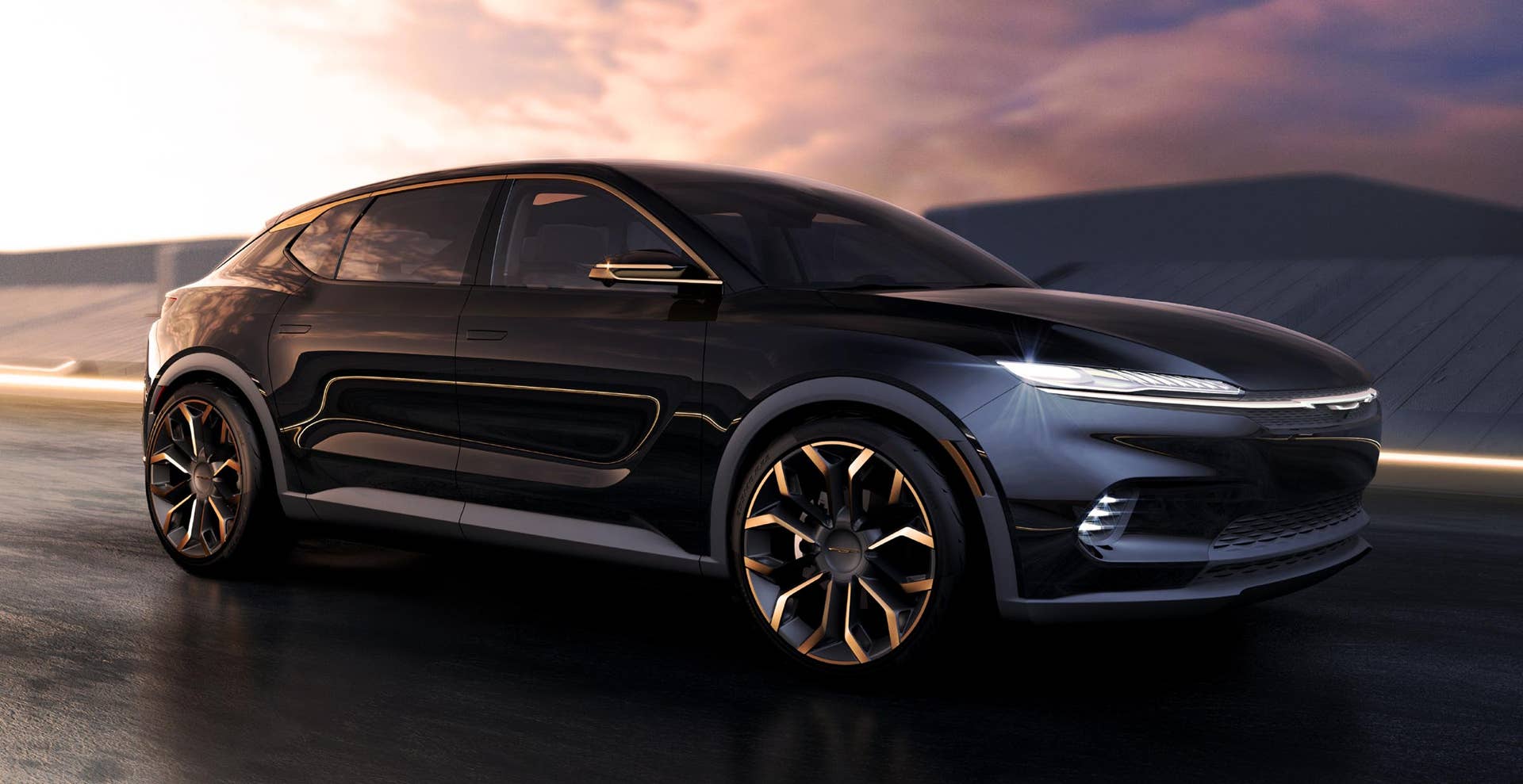 Chrysler unveiled a “Graphite” variation of its all-electric Airflow Concept at the 2022 New York International Auto Show.
