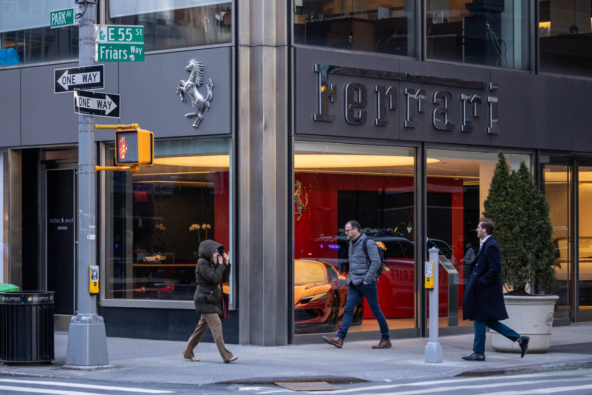 A Ferrari dealership on Park Ave. in New York