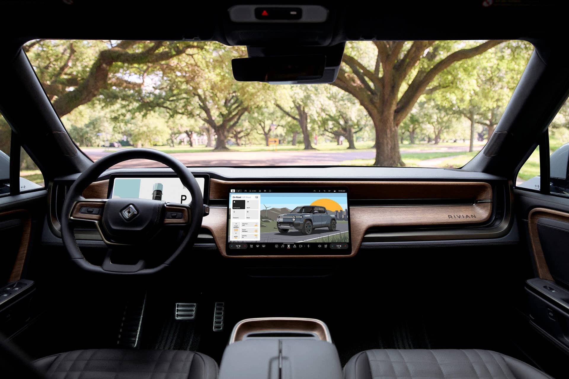 2025 Rivian R1T interior front cabin