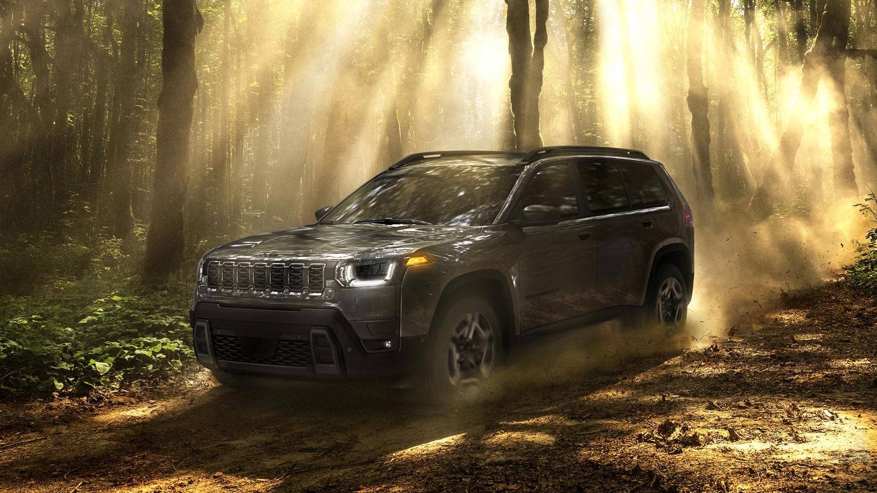 2026 Jeep Cherokee front angled view off-road driving
