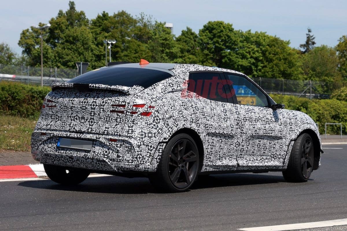 Genesis GV60 Magma Spy Shot rear quarter
