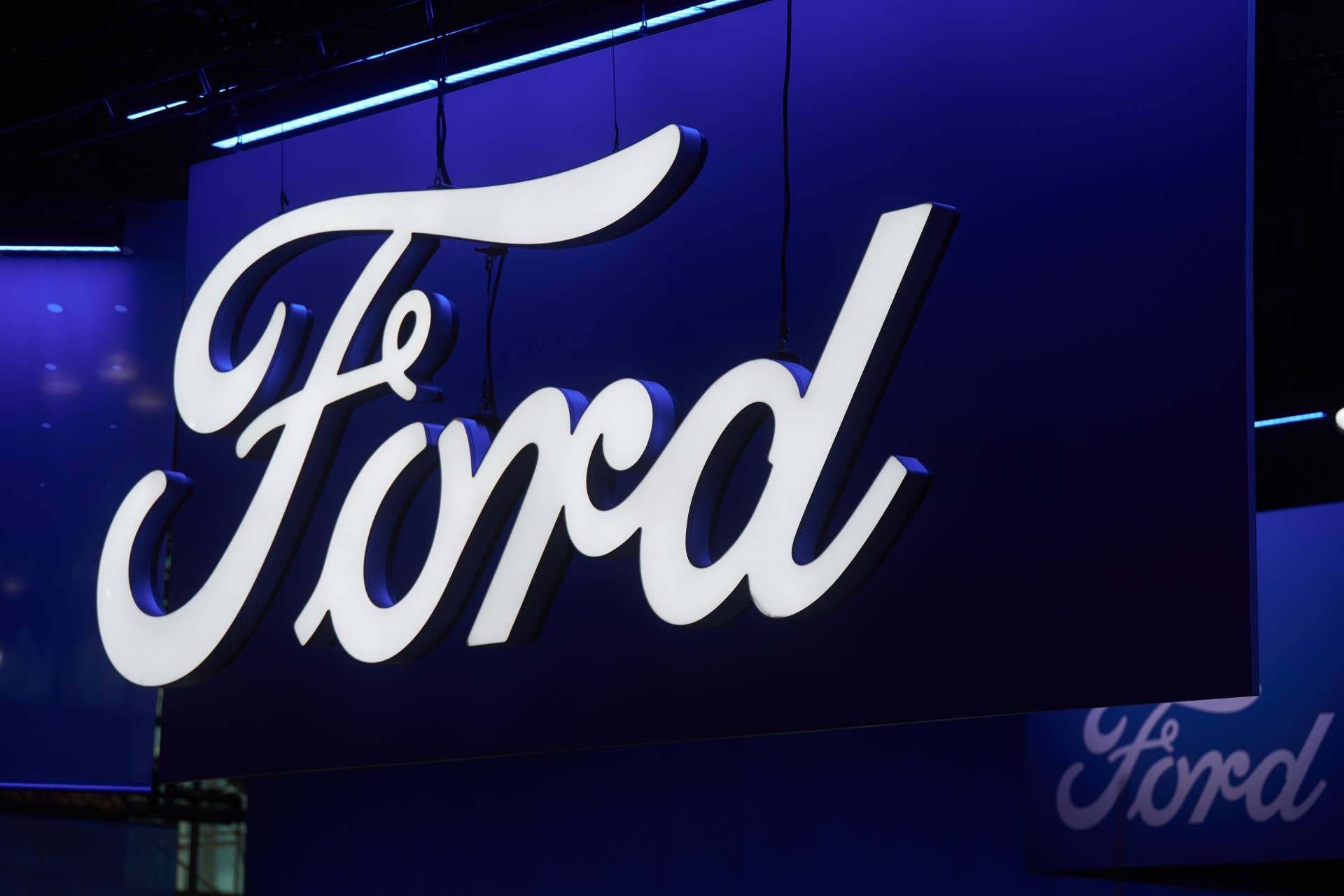 Ford signage at the New York International Auto Show