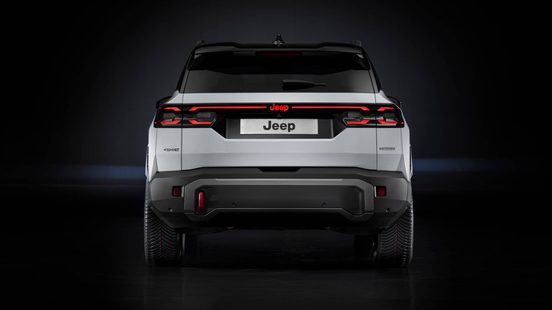 2026 Jeep Compass 4xe white rear view