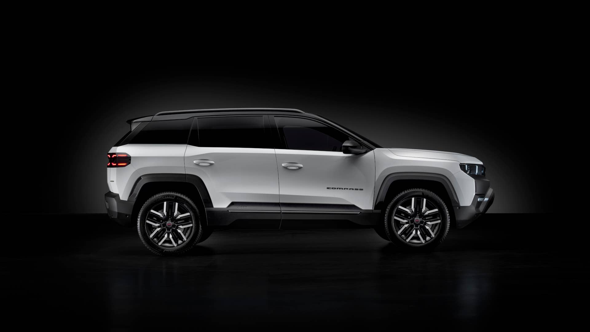 2026 Jeep Compass 4xe white side view