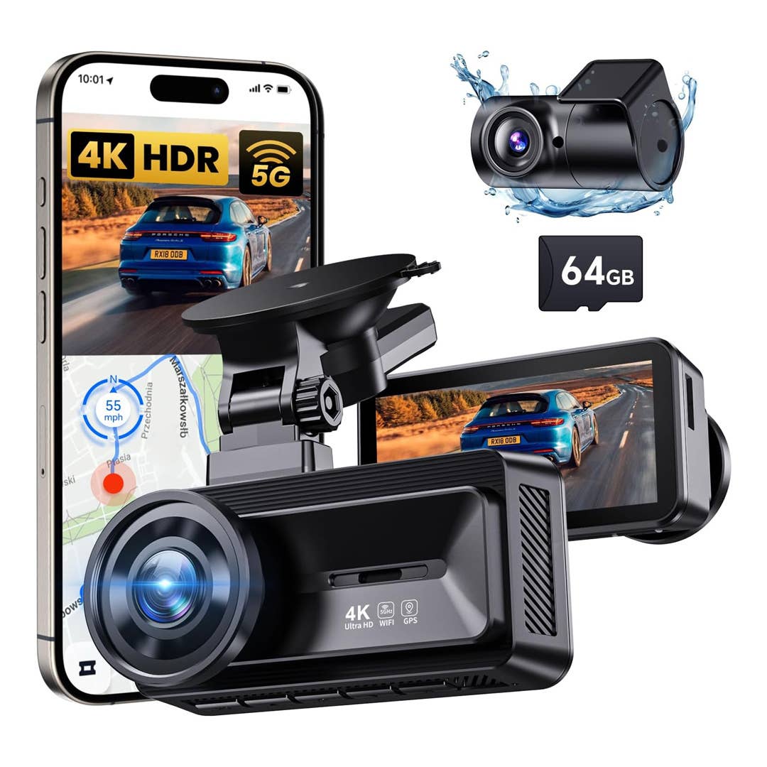 Coolcrazy Dual 4K Dash Cam