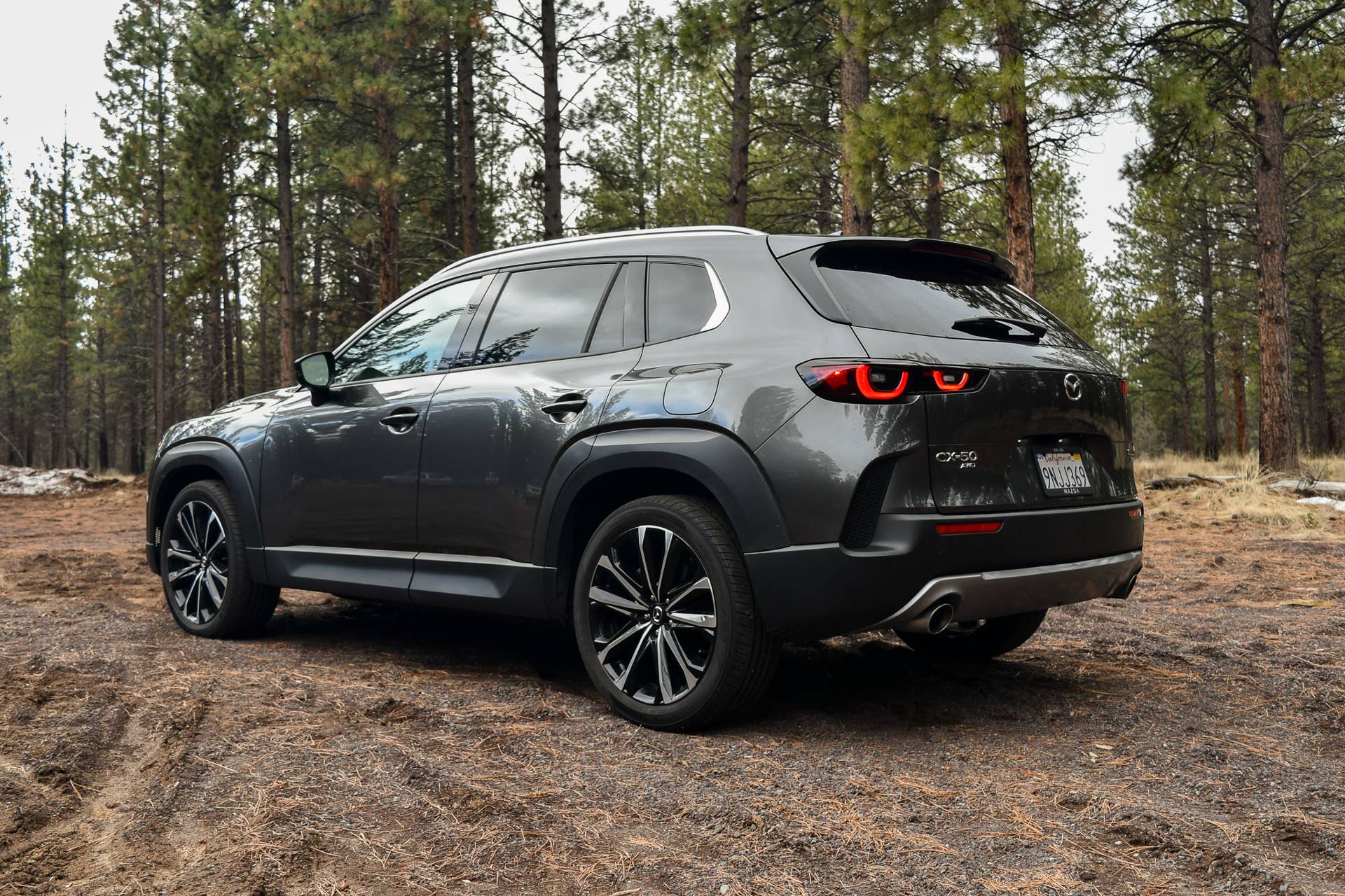 The rear end of the 2025 Mazda CX-50 Turbo Premium Plus