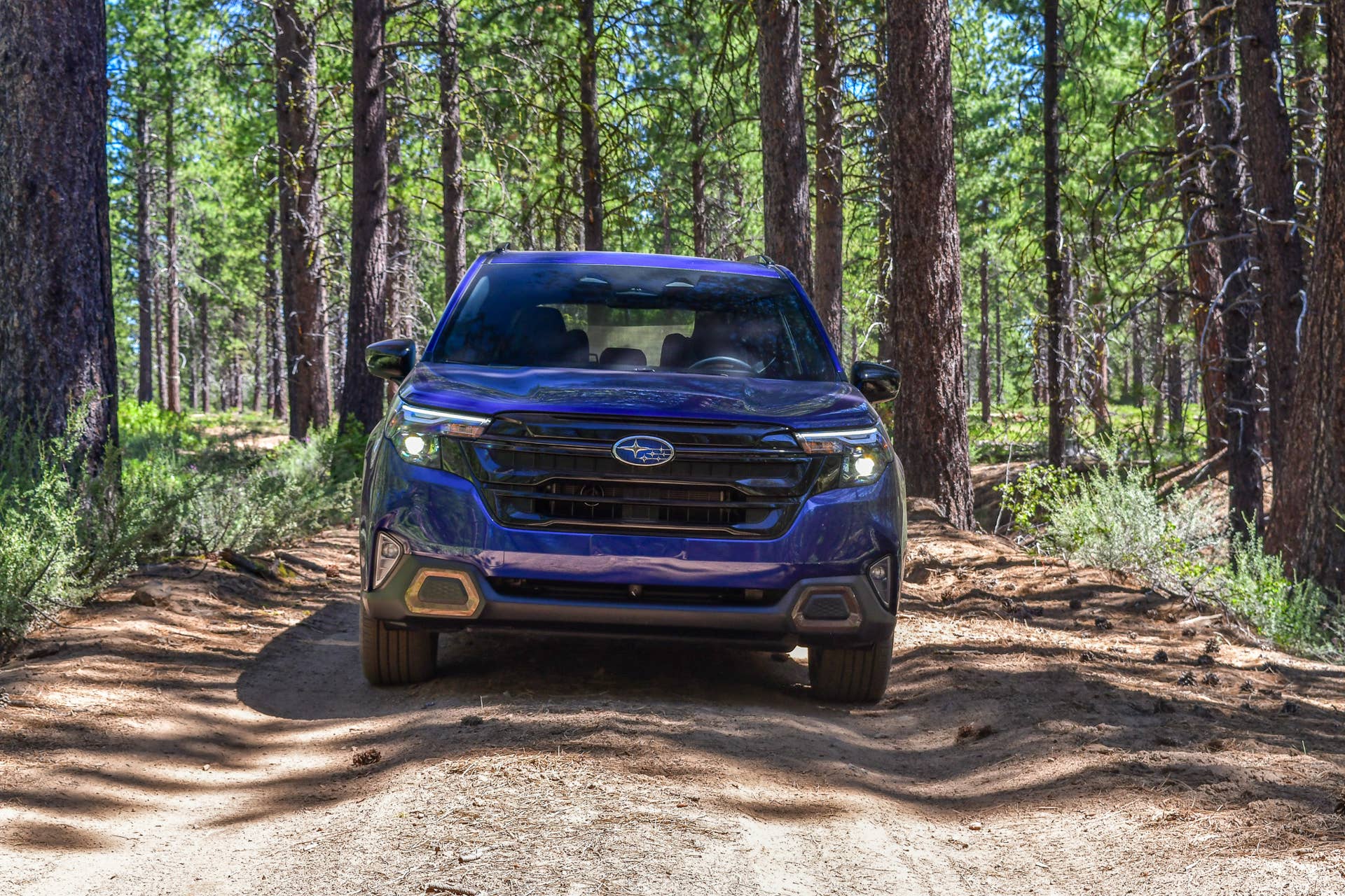 The front end of the 2025 Subaru Forester Hybrid