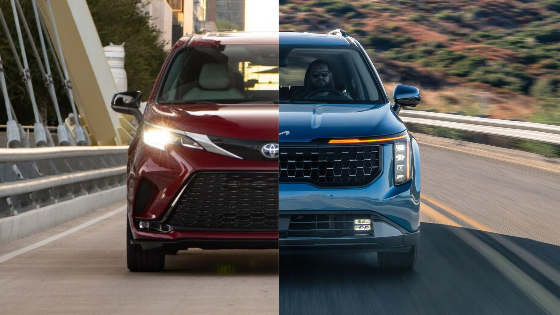 The Kia Carnival and the Toyota Sienna