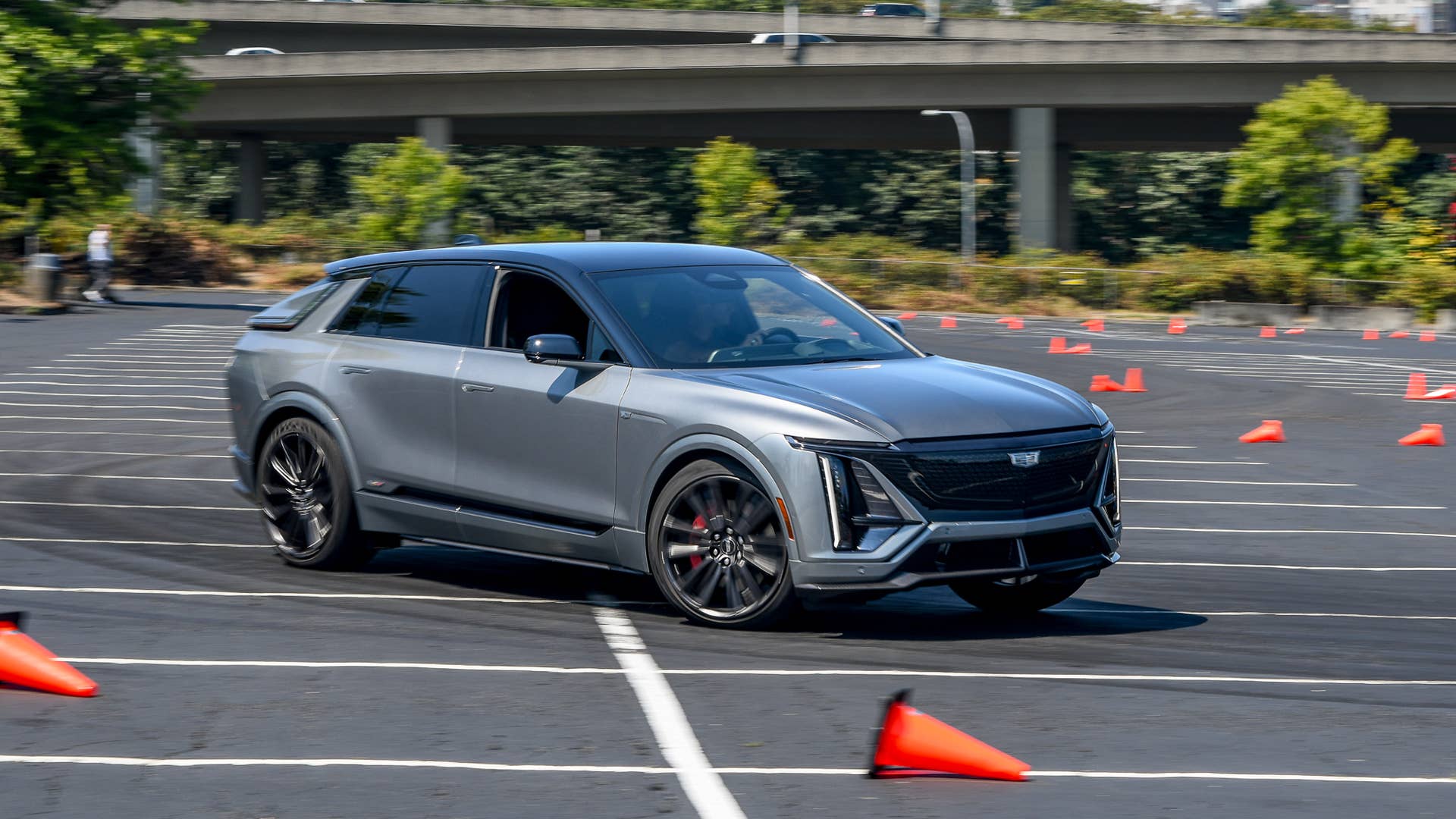 The 2026 Cadillac Lyriq-V on the autocross section