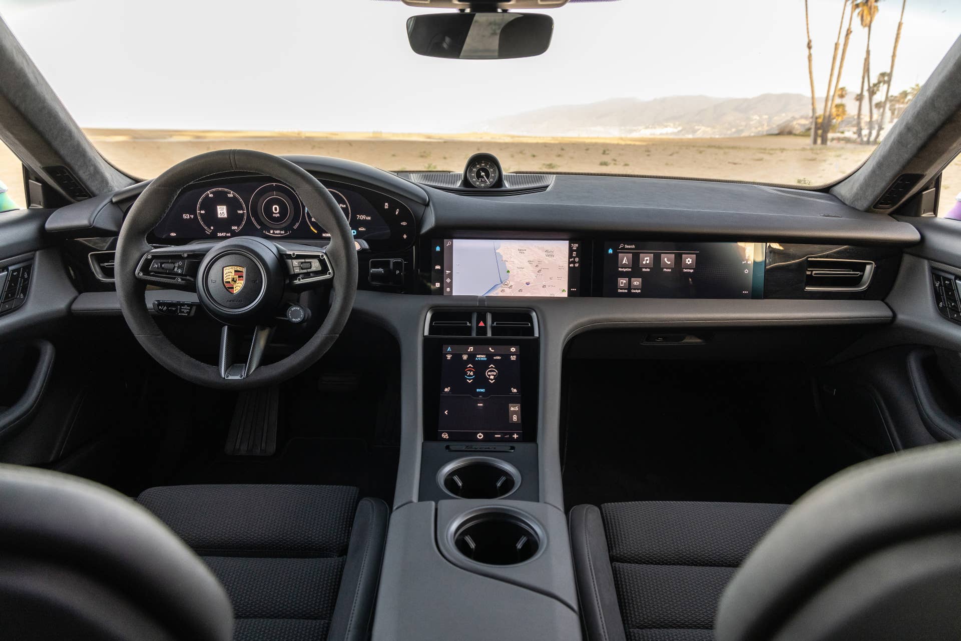 2025 Porsche Taycan interior front cabin