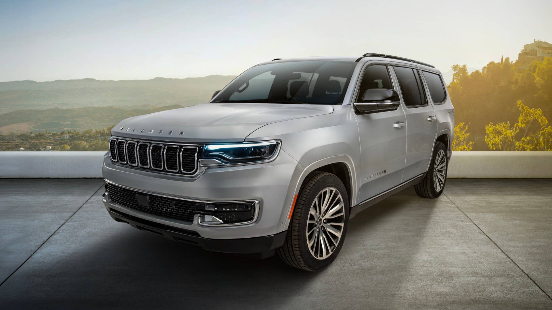 2025 Jeep Wagoneer Limited white front angled view