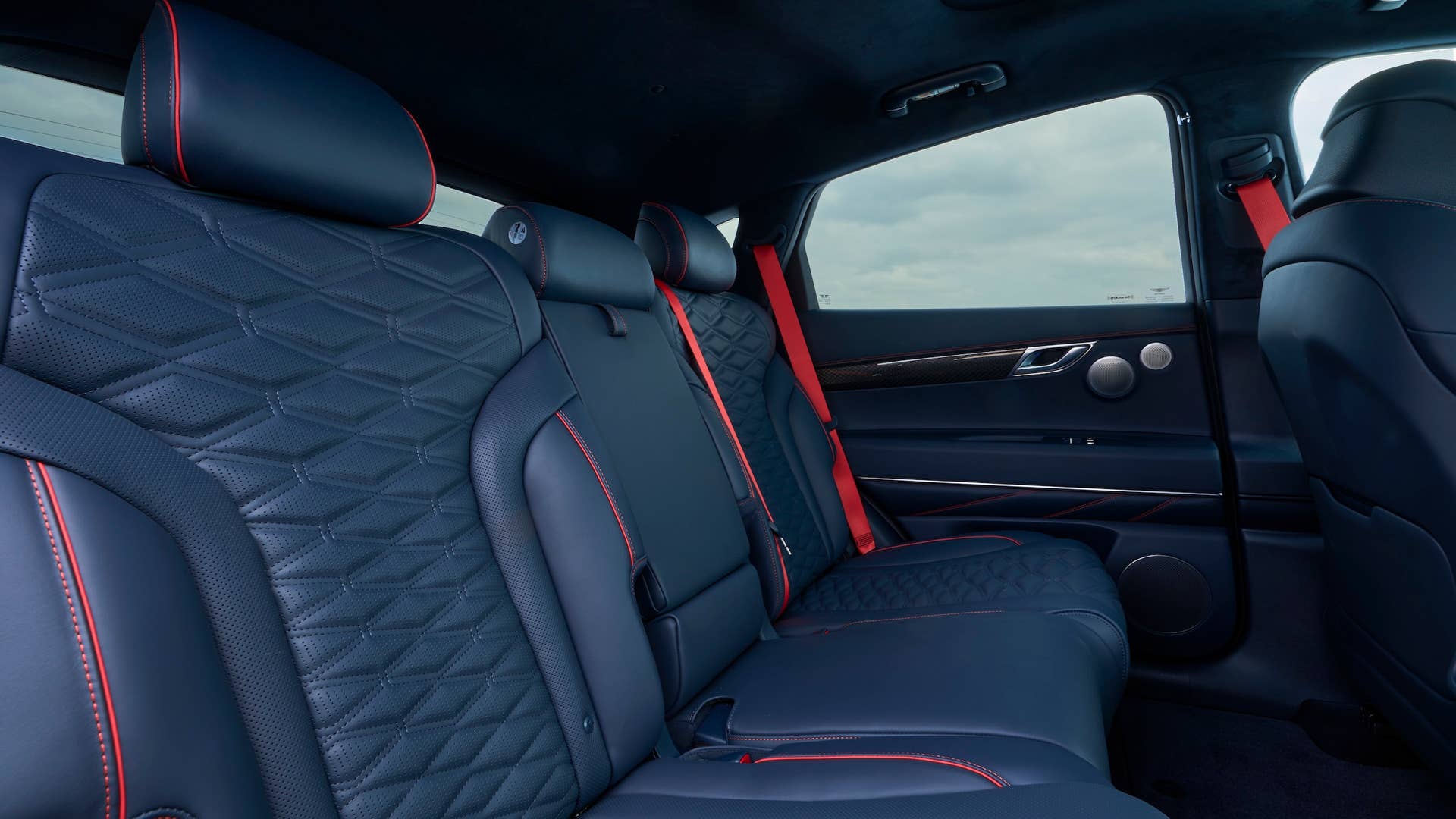 2025 Genesis GV80 Coupe black interior rear seats