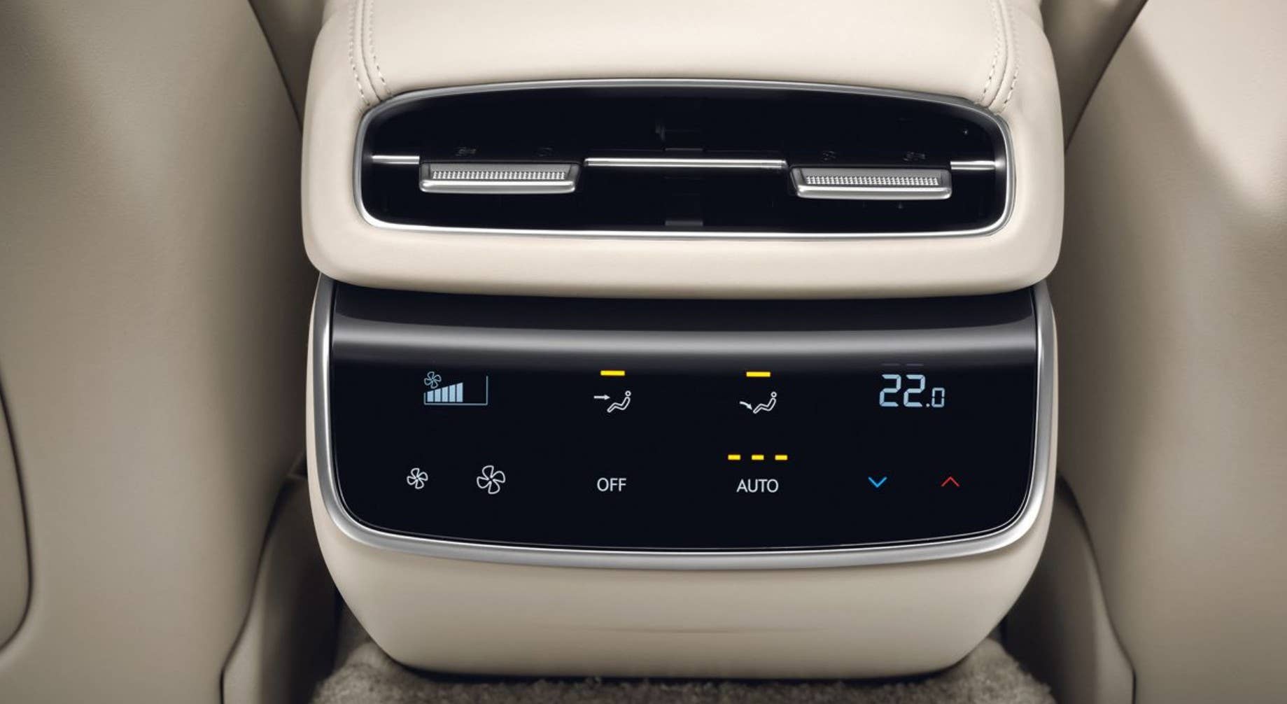 The rear climate controls of the 2025 Genesis G80