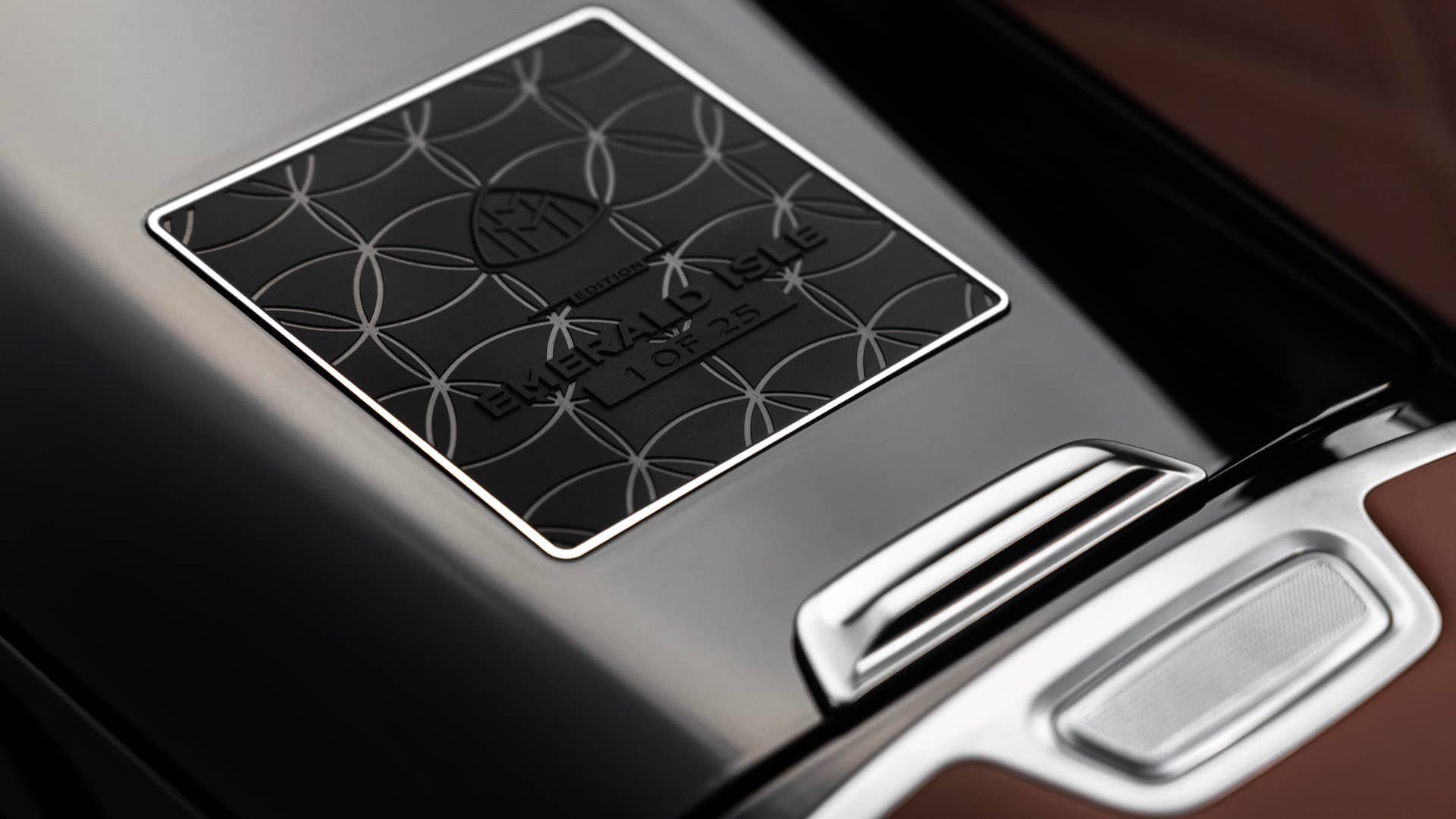2026 Mercedes-Maybach S 680 Edition Emerald Isle interior center console plaque