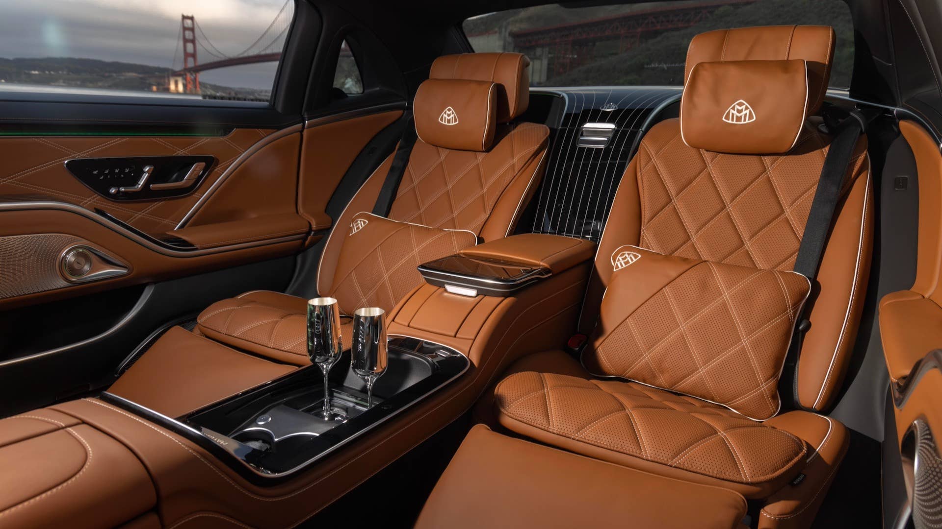 2026 Mercedes-Maybach S 680 Edition Emerald Isle brown interior Executive Rear Seats