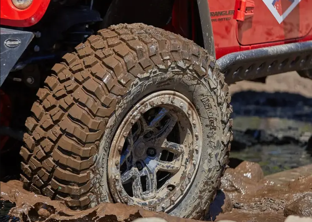 The BFGoodrich KM3 MT tire off-road