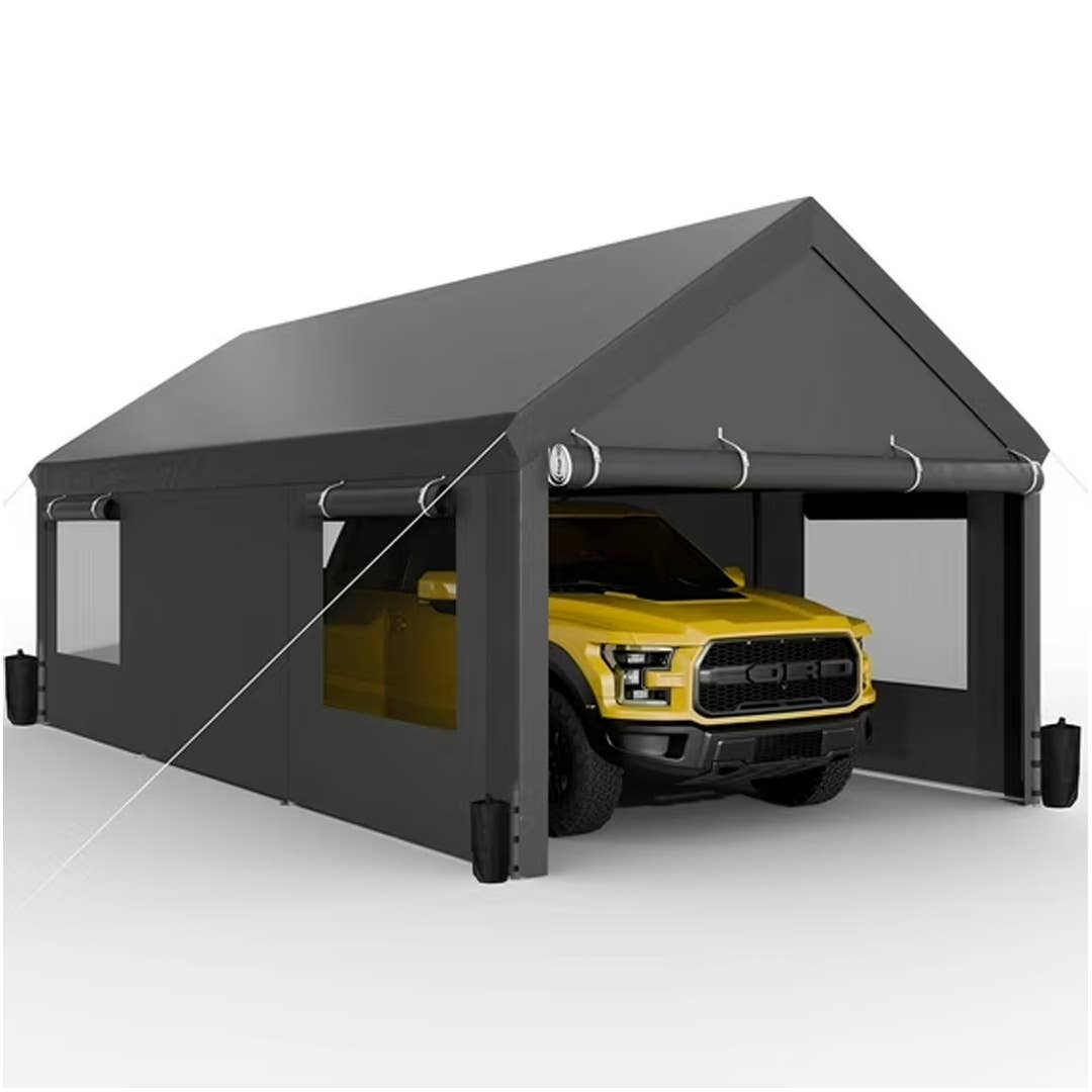 Walsunny 10 by 20 Foot Heavy Duty Carport
