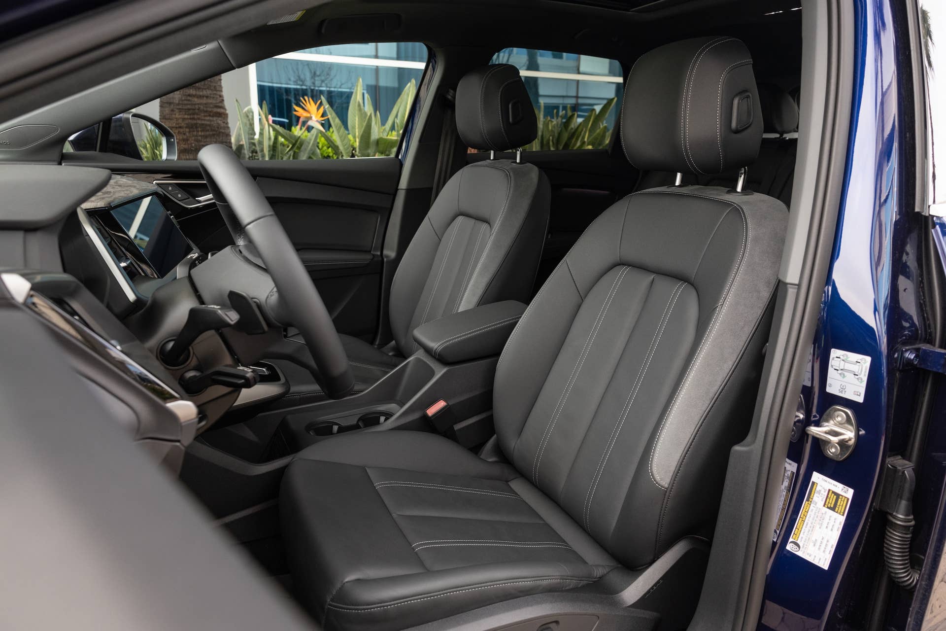 2025-2026 Audi Q4 e-tron black interior front seats