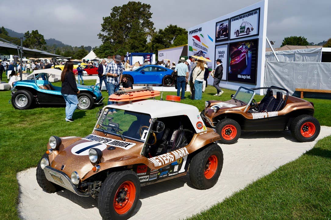 Meyers Manx dune buggy display at The Quail in 2025