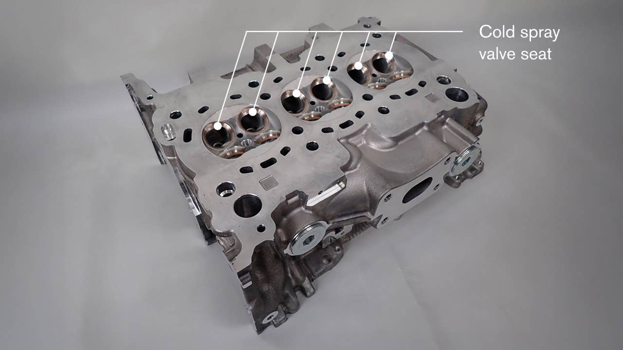 Nissan cold-spray valve seats