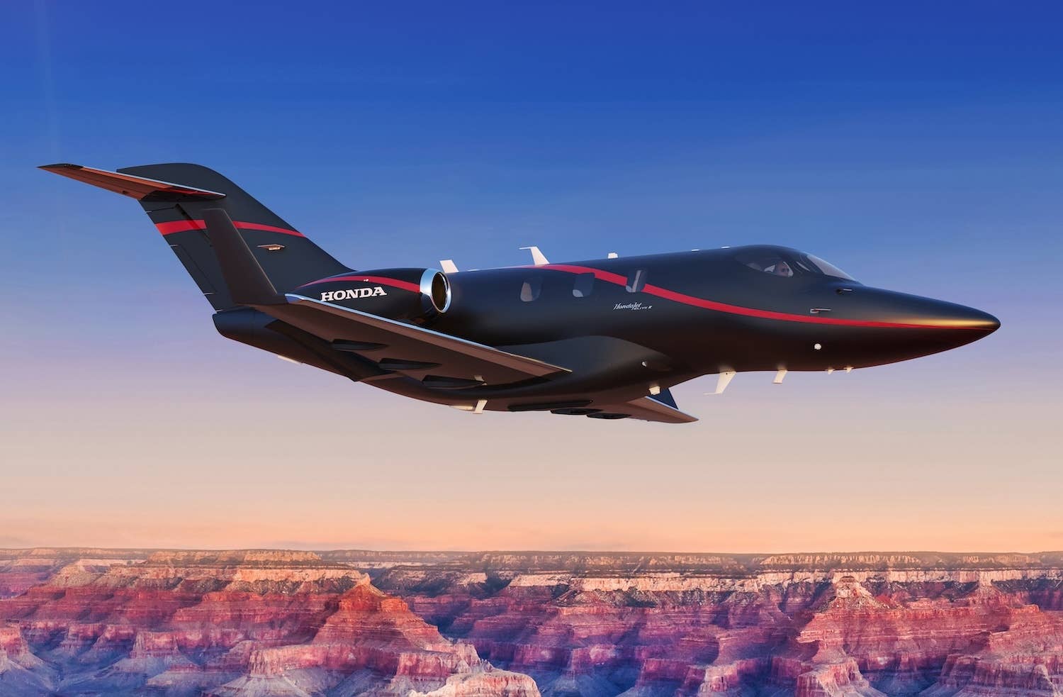 HondaJet Elite II business jet on air