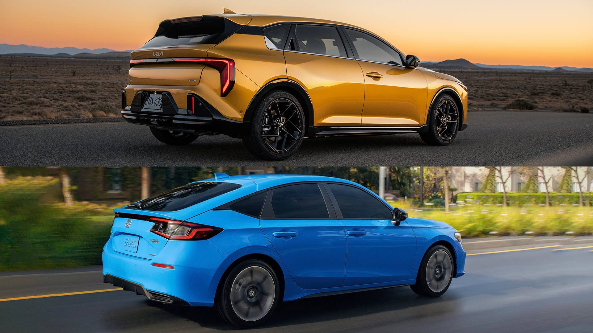 Kia K4 Hatchback and Honda Civic Hatchback
