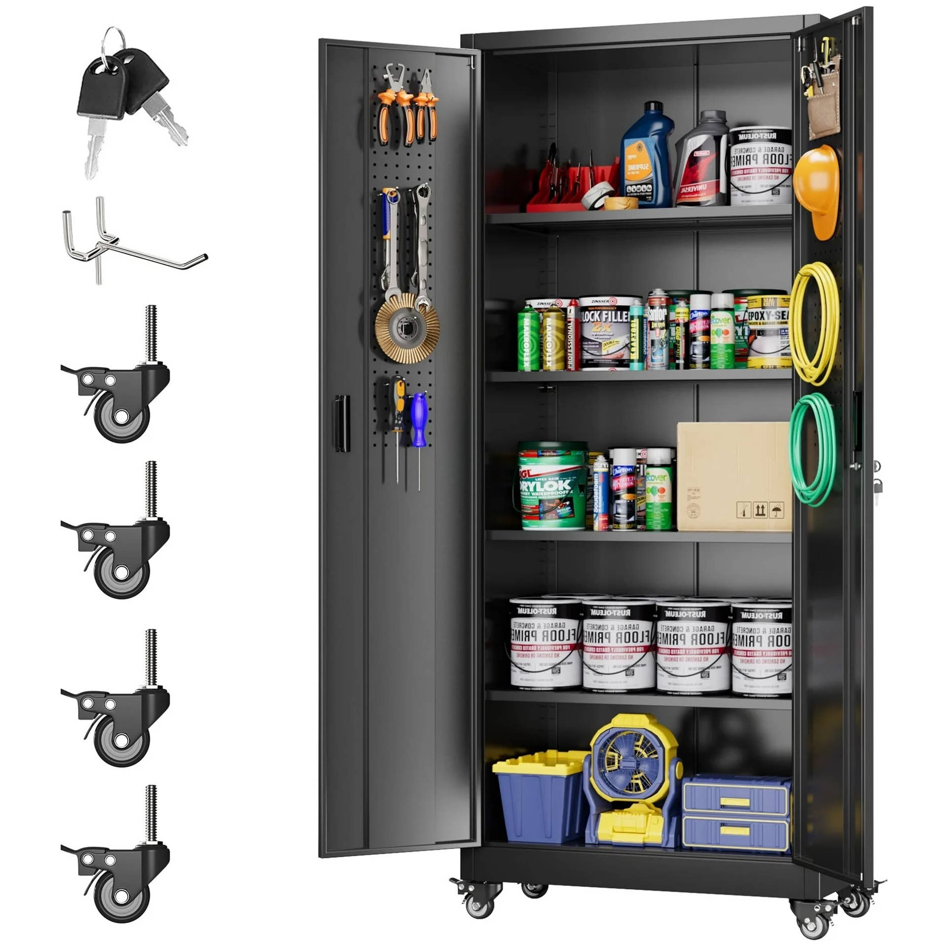 GangMei 73-Inch Metal Storage Cabinet