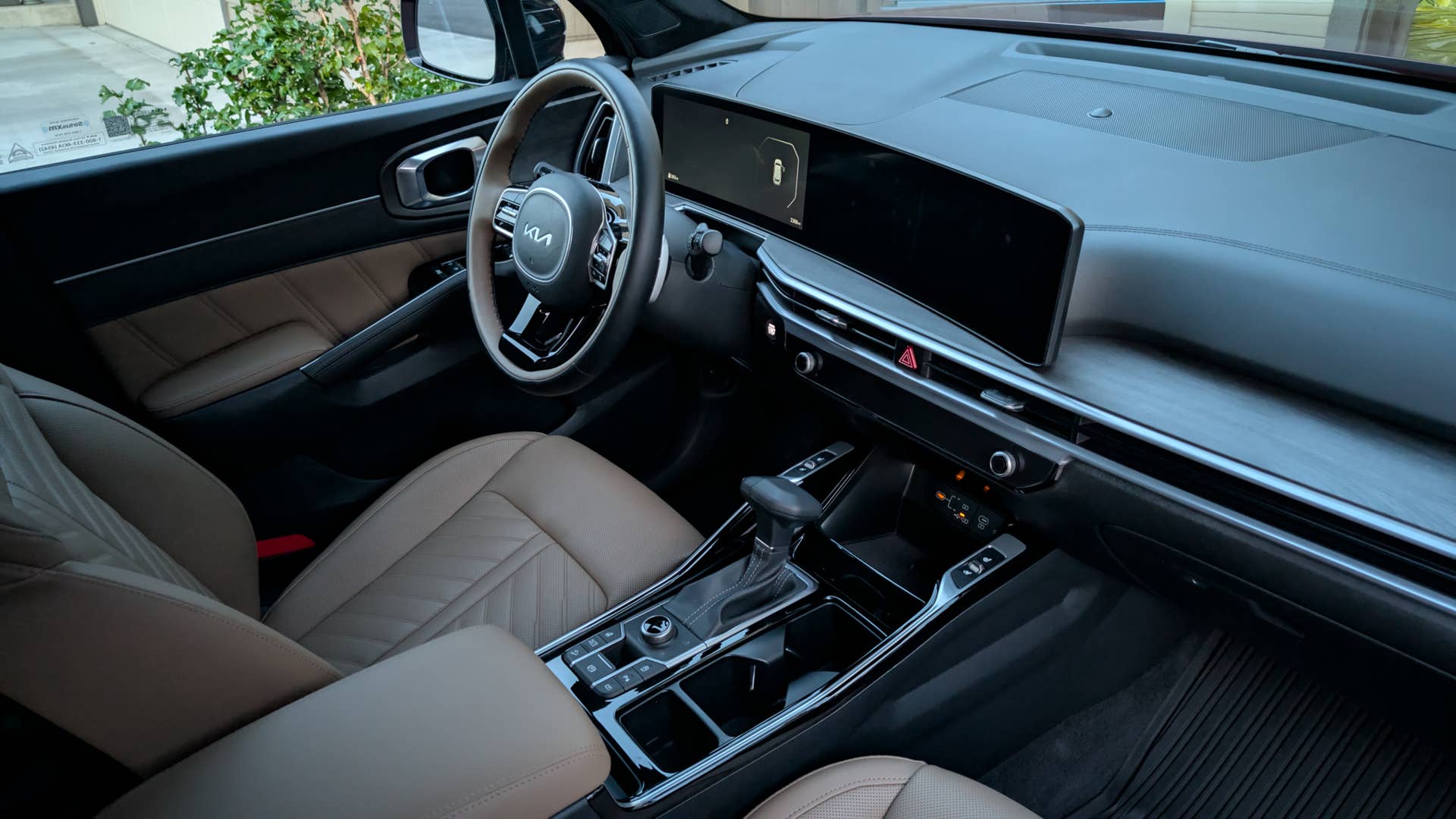 The interior of the Kia Sorento X-Pro SX Prestige