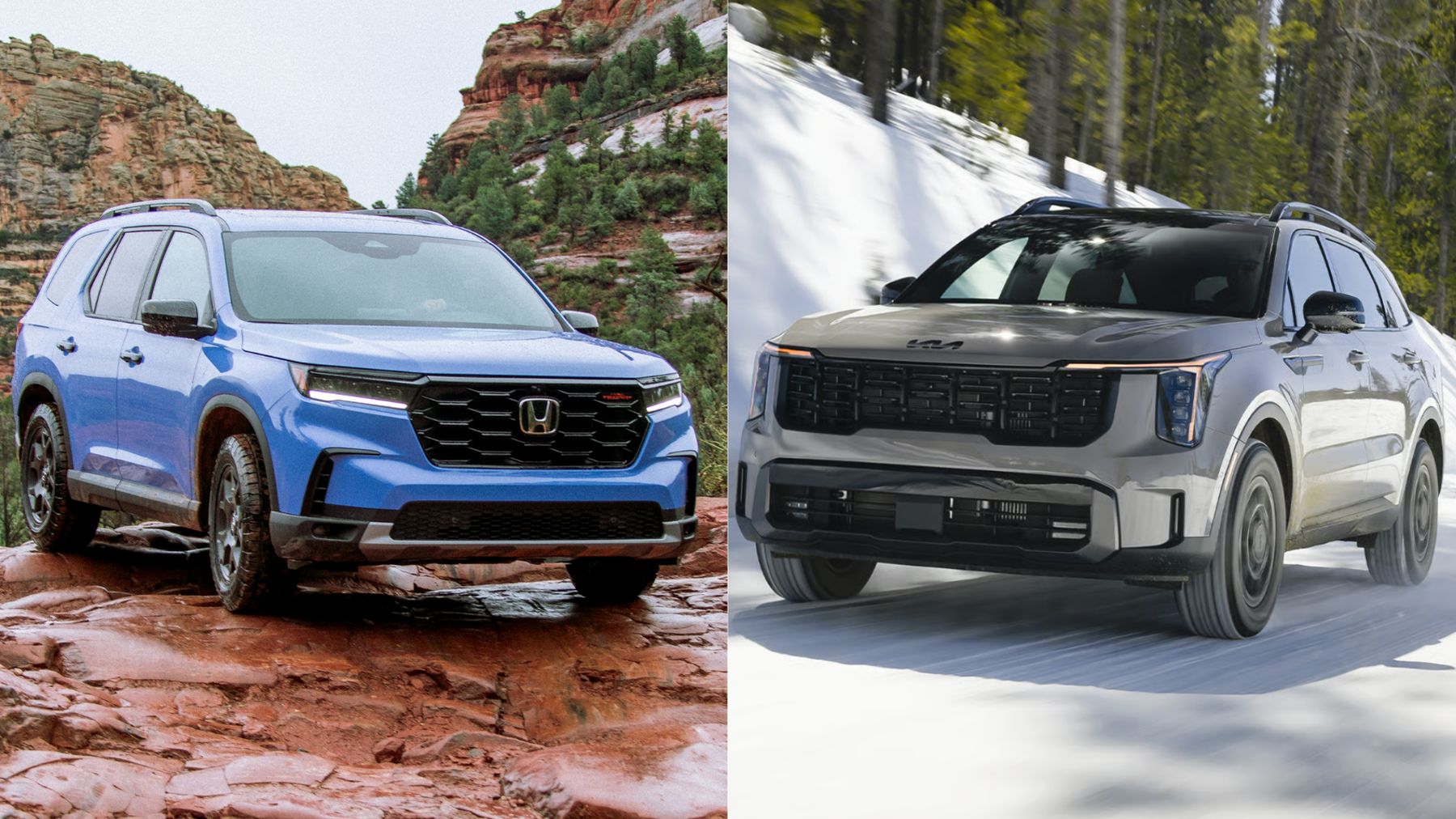 The Honda Pilot and the Kia Sorento