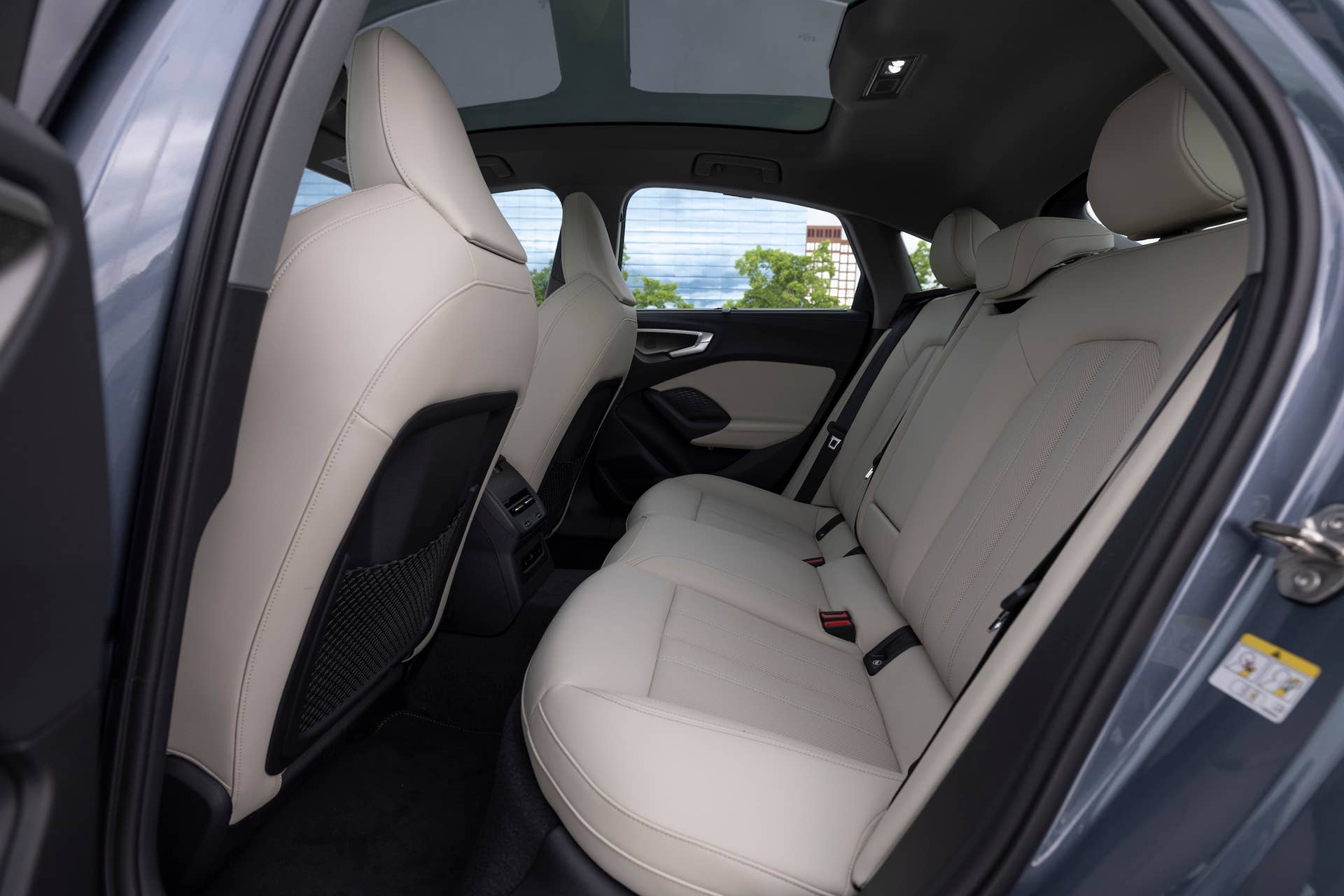 2025 Audi A5 beige interior rear seat
