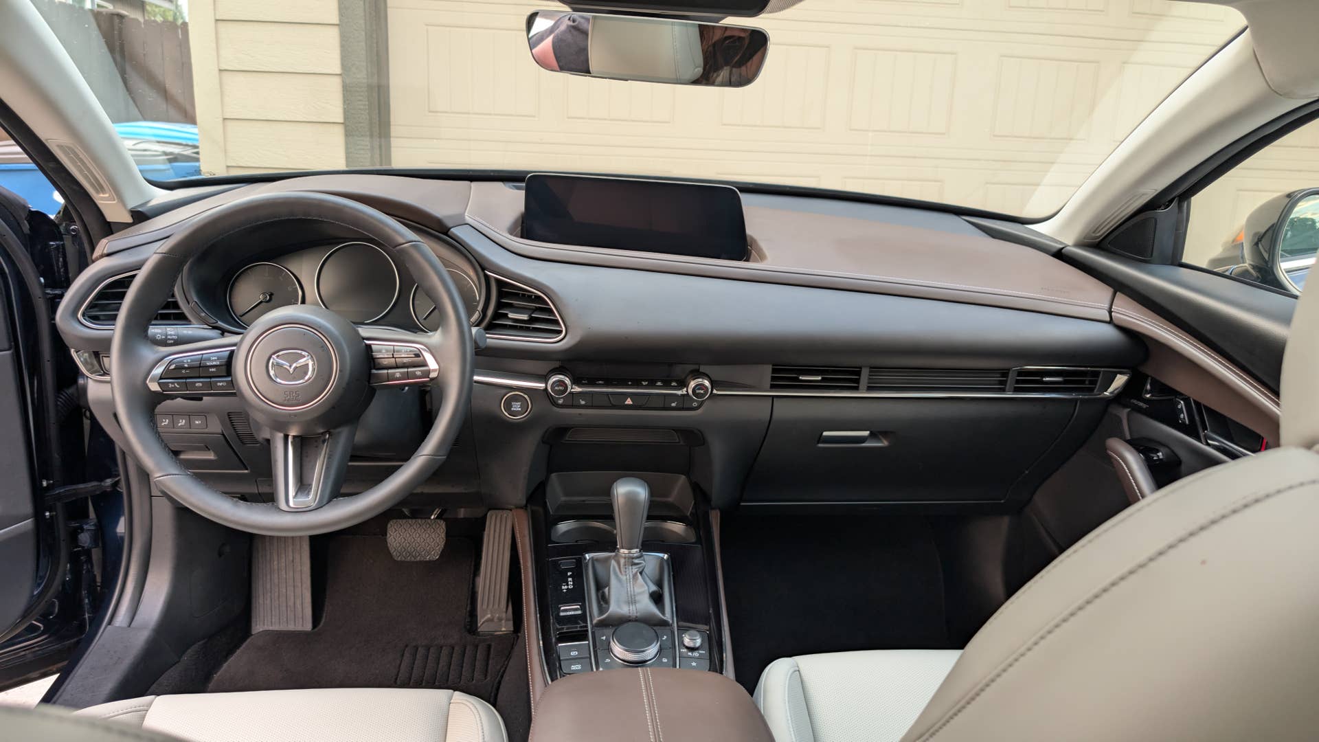 The driver controls of the 2025 Mazda CX-30 2.5 Turbo Premium Plus