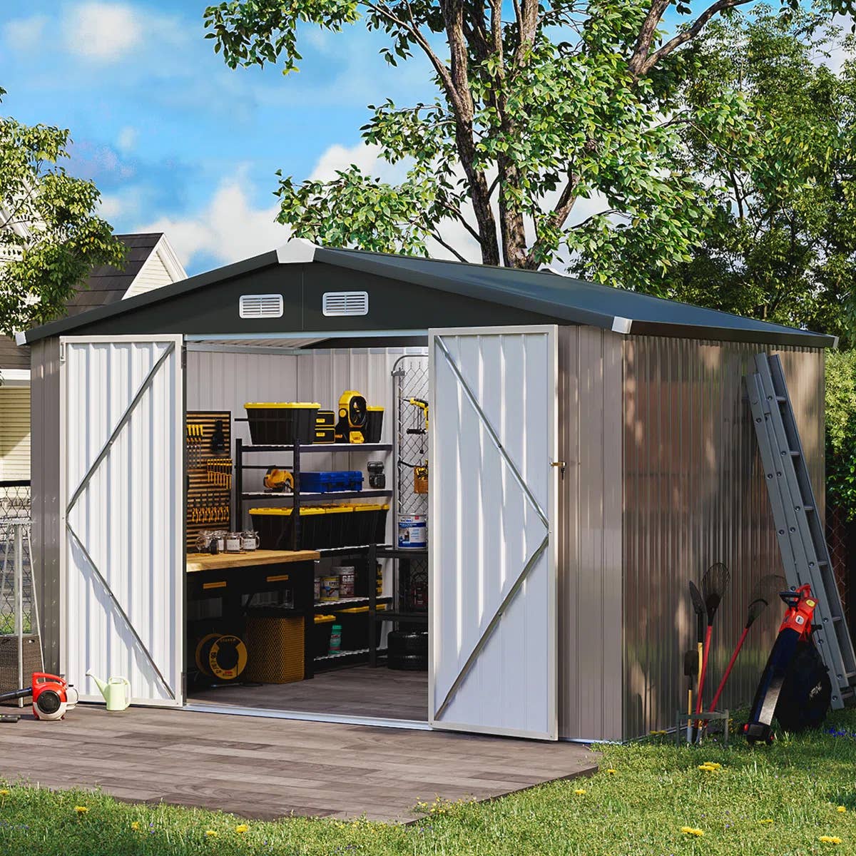 Jolydale 10-Foot by 8-Foot Outdoor Storage Shed