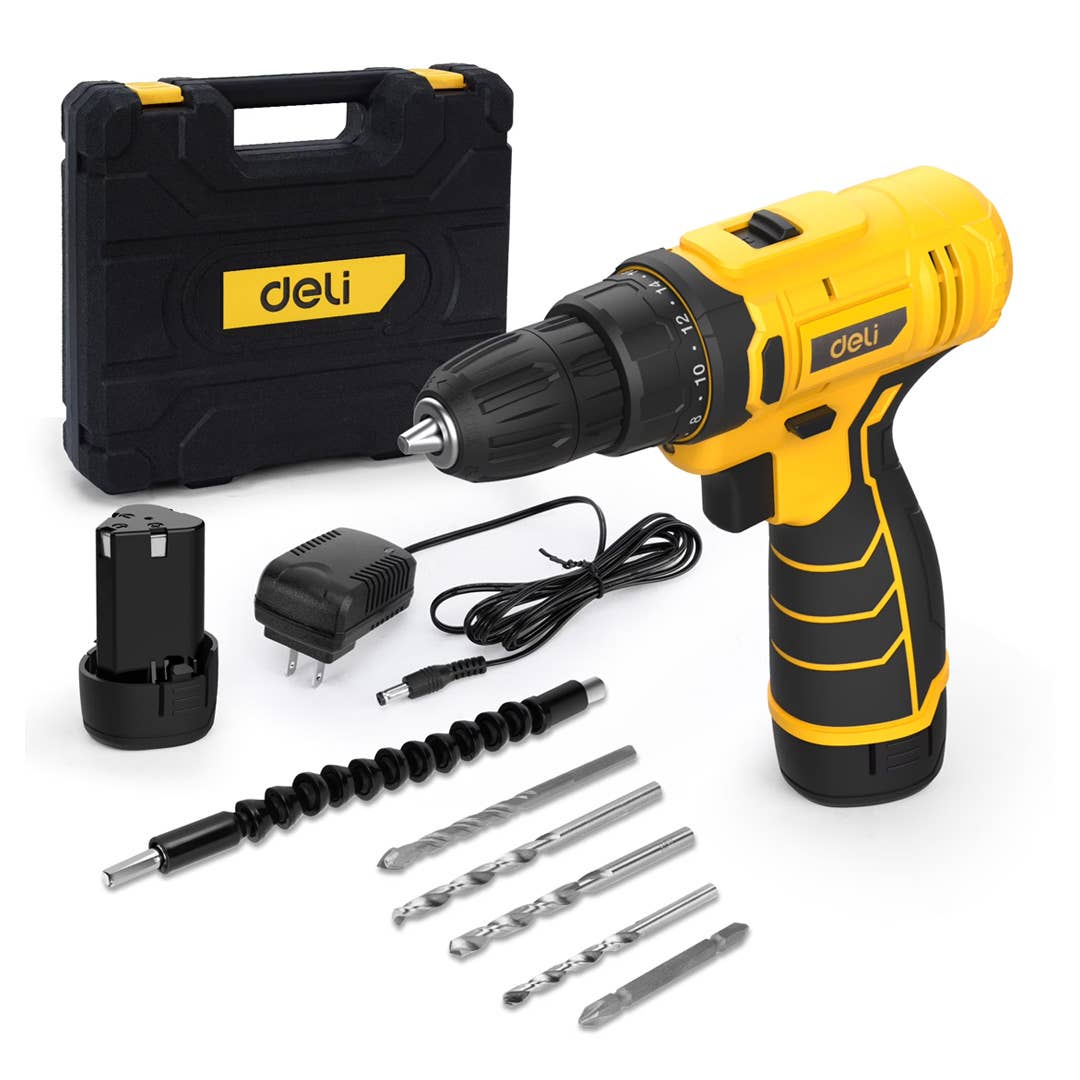 Deli 12V Cordless Impact Drill Set