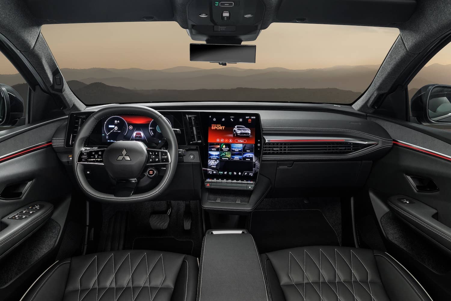 Mitsubishi Eclipse Cross EV front interior dashboard