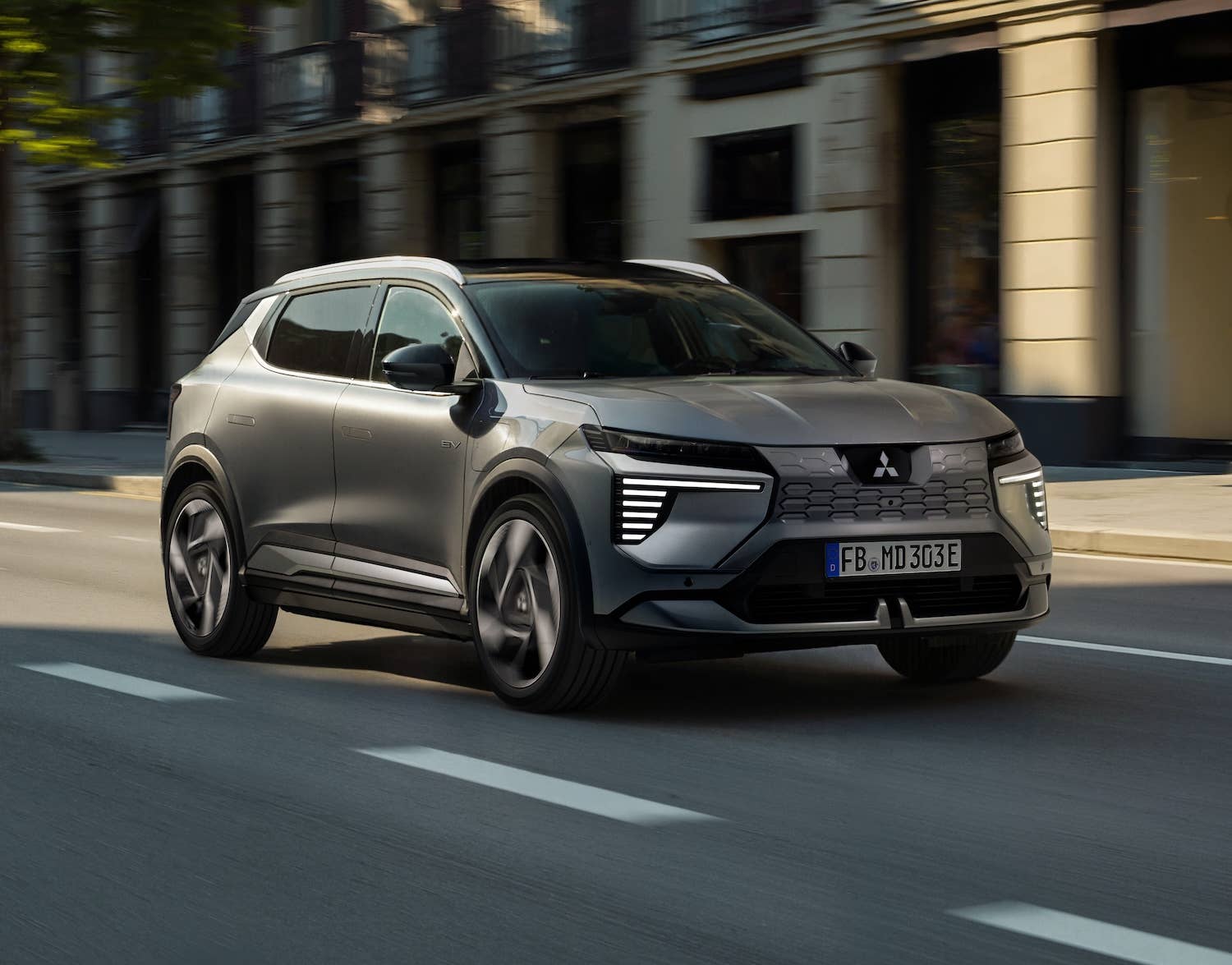 Mitsubishi Eclipse Cross EV front quarter moving