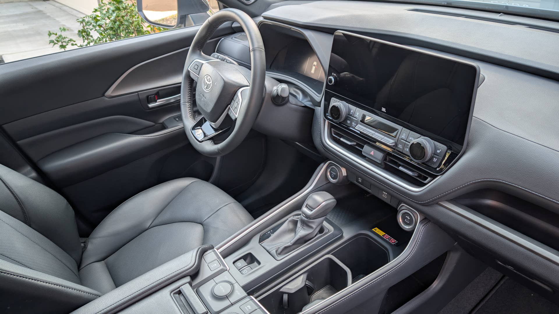 The interior of the 2025 Toyota Grand Highlander Nightshade Hybrid