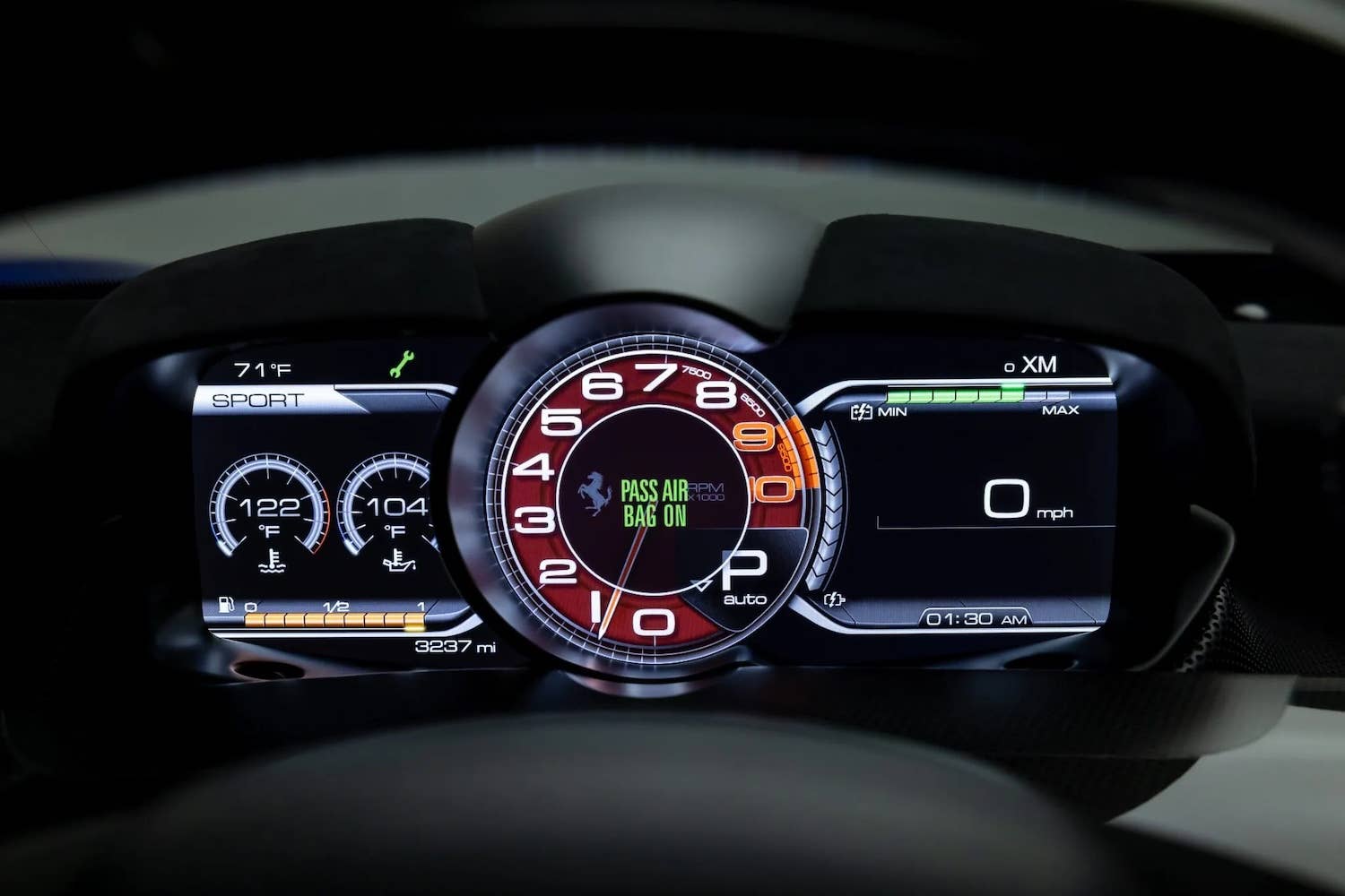 2014 Ferrari LaFerrari Blue Elettrico instrument cluster