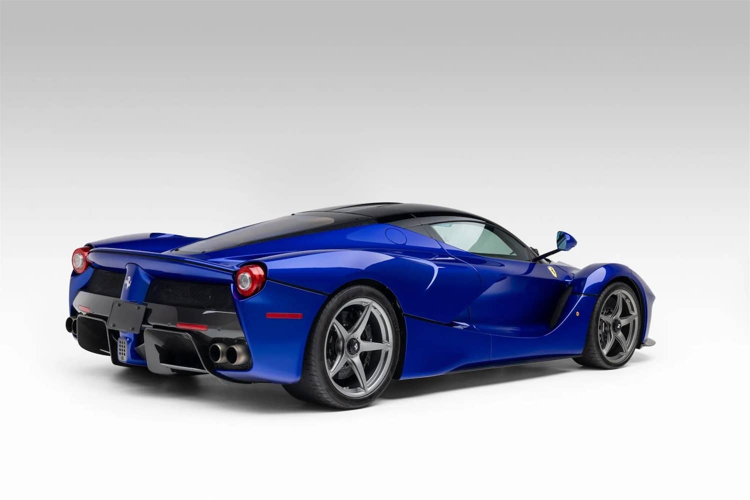2014 Ferrari LaFerrari Blue Elettrico rear quarter