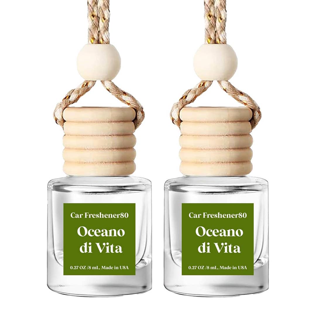 C Classy Personalized Jewelry Essential Oil Diffuser Car Air Freshener (2-Pack)
