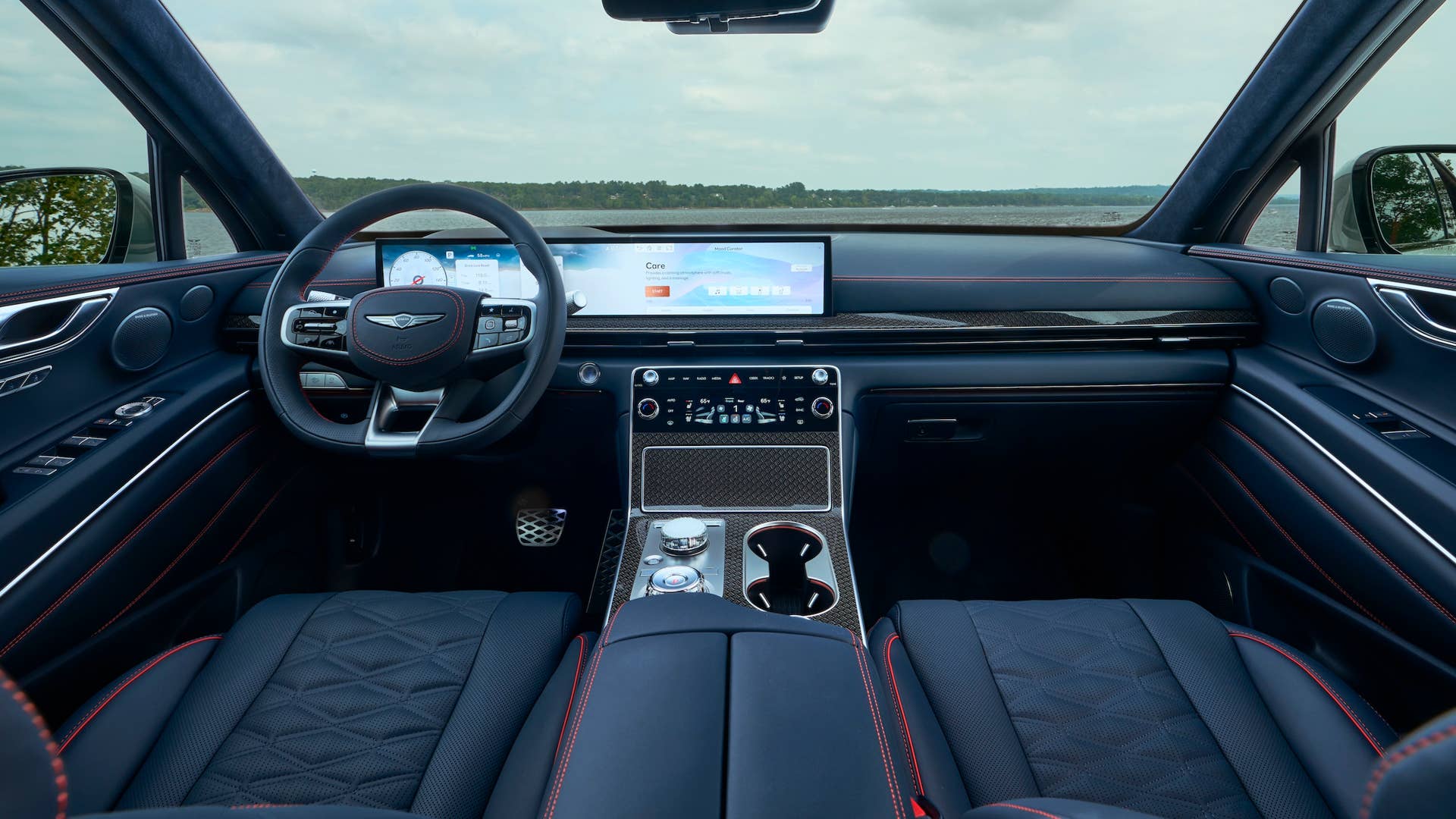 2025 Genesis GV80 Coupe black interior front cabin