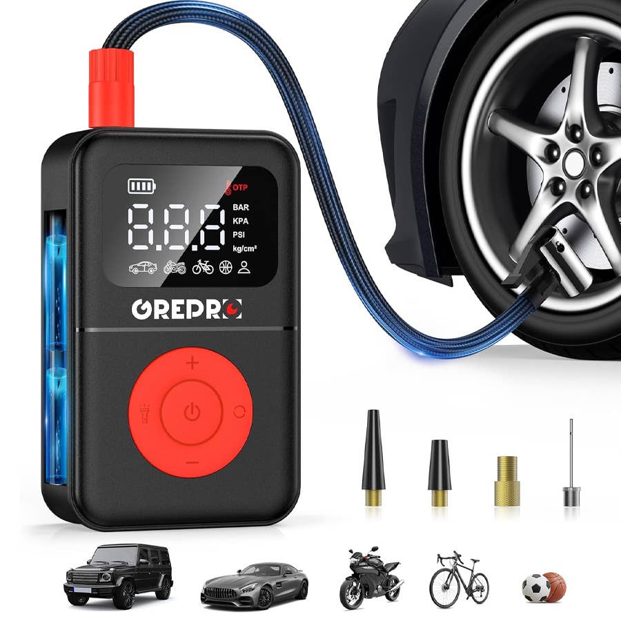 The Grepro Portable Tire Inflator is on sale now at Amazon.