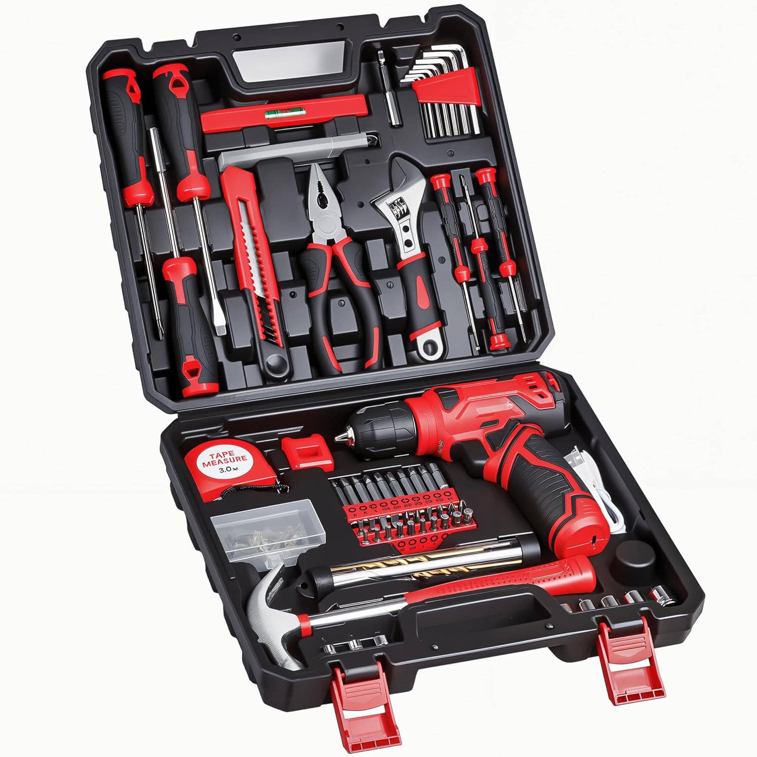 Prekull 132-Piece Cordless Drill Kit