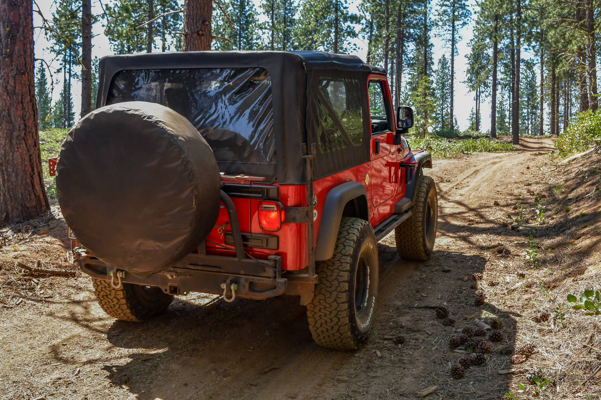 The rear end of my 2006 Jeep Wrangler Unlimited off-road