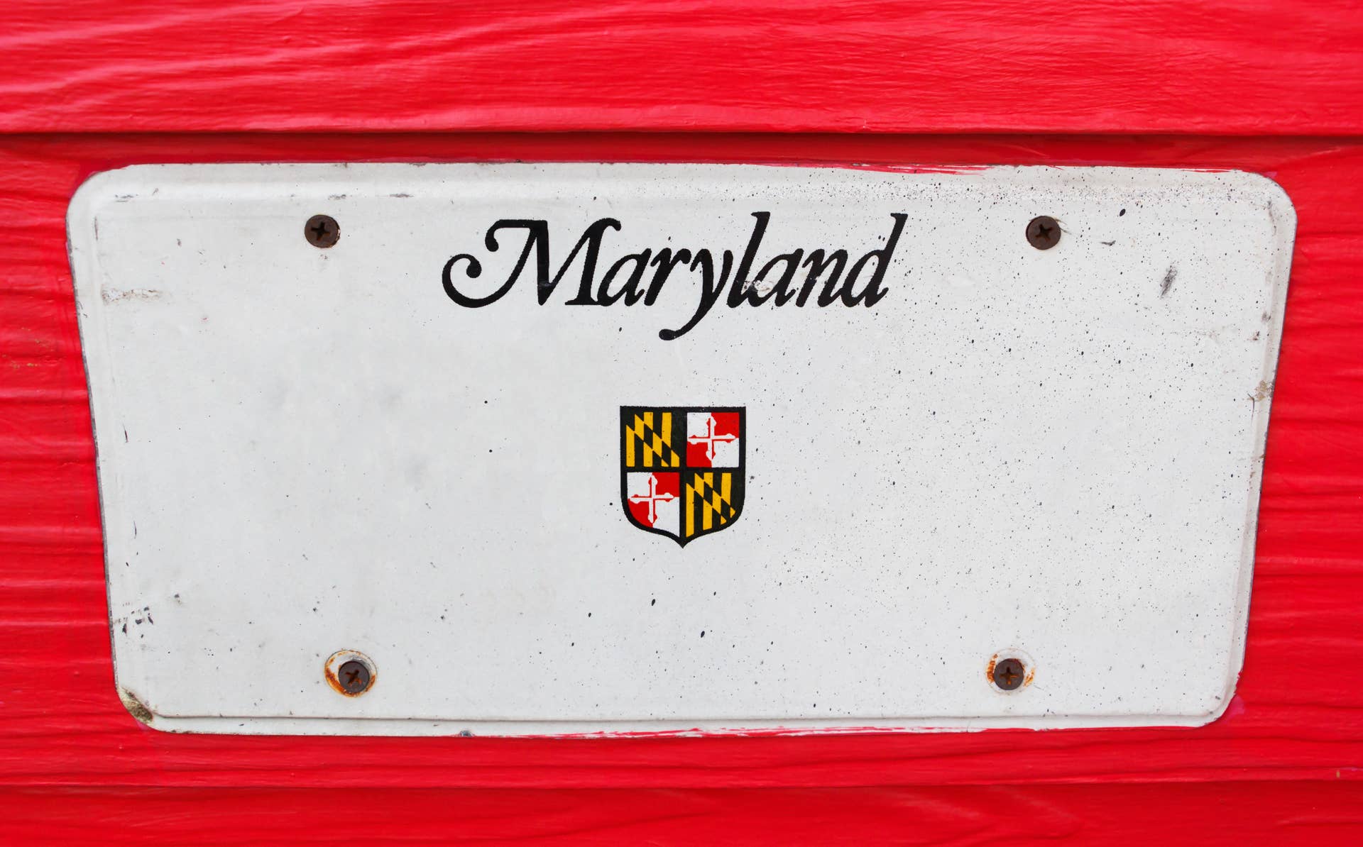 Maryland license plate