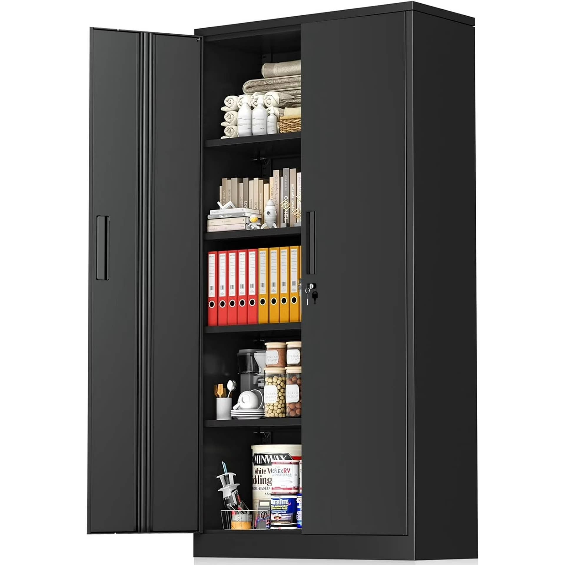 The Solaura 71-Inch Metal Garage Storage Cabinet Is 42% Off - Autoblog