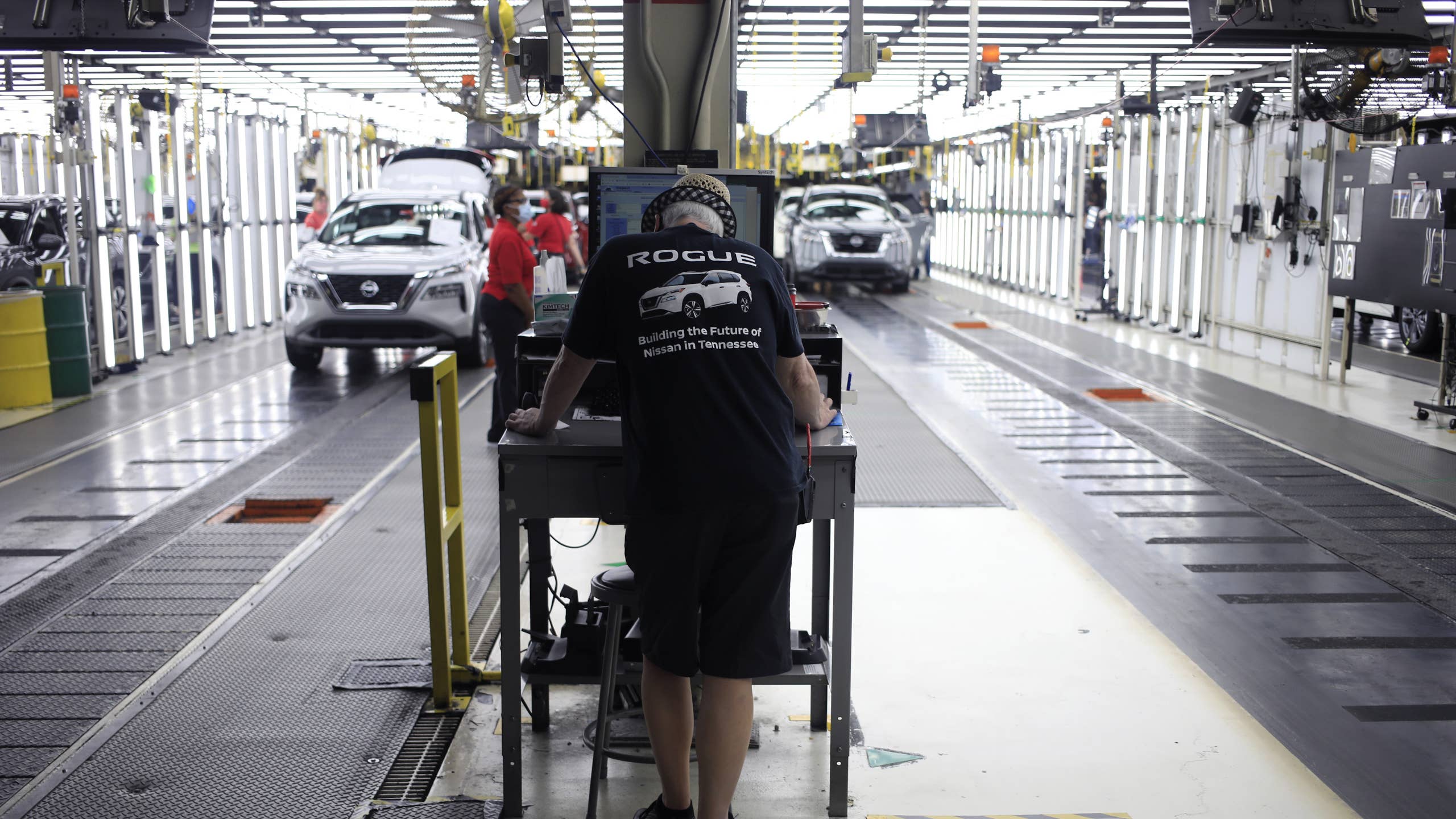 Nissan Rogue assembly line at the automaker’s Smyrna, Tennessee plant